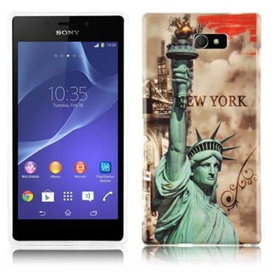 Sony Xperia M2 / M2 AQUA Hardt Deksel Case (brun)