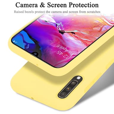 Samsung Galaxy A70 / A70s silikondeksel case (gul)