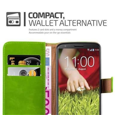 LG G2 lommebokdeksel etui (grønn)