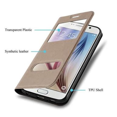 Samsung Galaxy S6 lommebokdeksel cover (brun)
