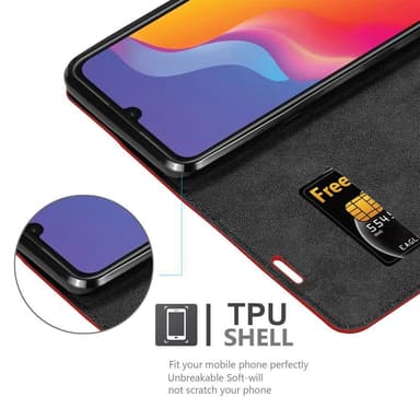 Honor 8A PRIME lommebokdeksel case (rød)