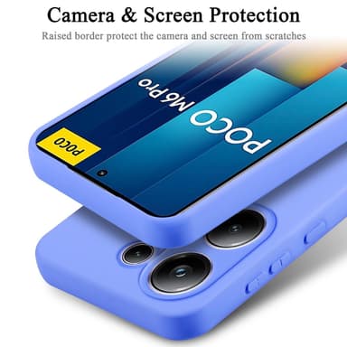 Xiaomi Poco M6 Pro silikondeksel case (Lilla)