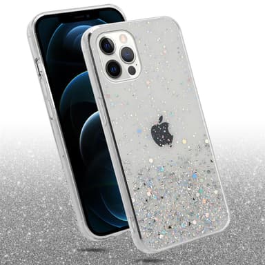 iPhone 12 PRO MAX Silikondeksel Glitter (gjennomsiktig)