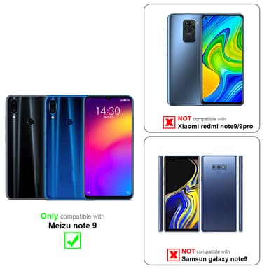 MEIZU NOTE 9 lommebokdeksel case (svart)
