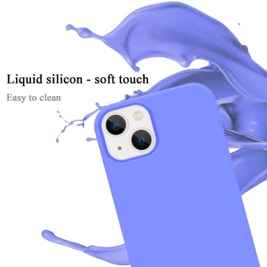 iPhone 14 silikondeksel case (lilla)