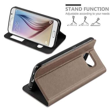 Samsung Galaxy S6 lommebokdeksel cover (brun)