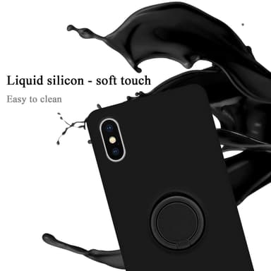 Deksel iPhone XS MAX Ring Case (svart)