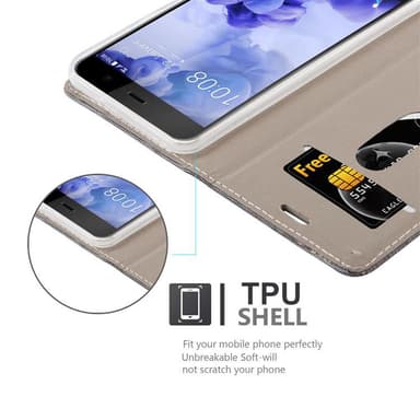HTC U PLAY lommebokdeksel etui (grå)
