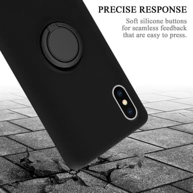 Deksel iPhone XS MAX Ring Case (svart)
