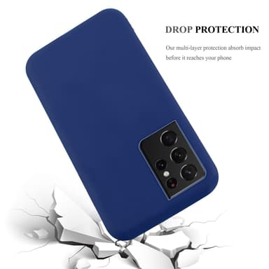 Deksel Samsung Galaxy S21 ULTRA Silikon cover (blå)