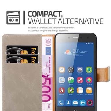 ZTE Blade L7 lommebokdeksel etui (brun)