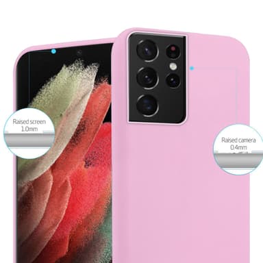 Deksel Samsung Galaxy S21 ULTRA Silikon cover (rosa)