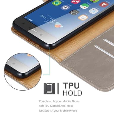 ZTE Blade L7 lommebokdeksel etui (brun)