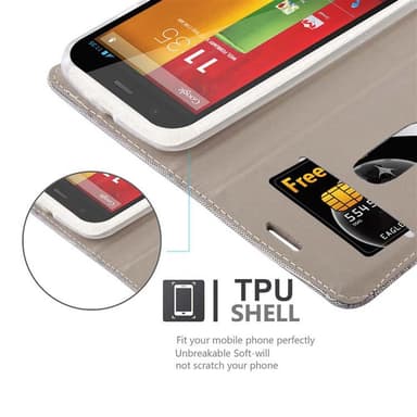 Motorola MOTO G2 lommebokdeksel etui (grå)