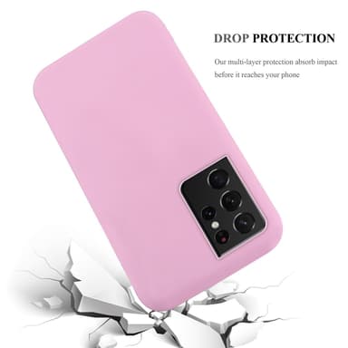 Deksel Samsung Galaxy S21 ULTRA Silikon cover (rosa)