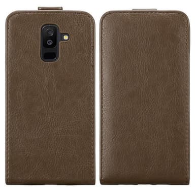 Samsung Galaxy A6 PLUS 2018 deksel flip cover (brun)