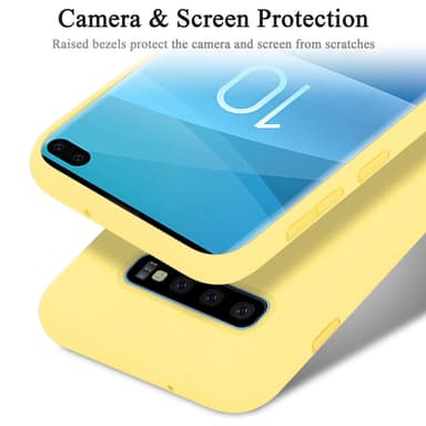 Samsung Galaxy S10 PLUS silikondeksel case (gul)