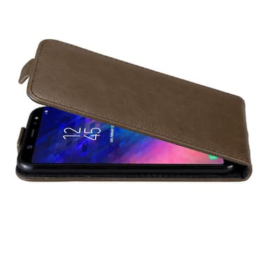 Samsung Galaxy A6 PLUS 2018 deksel flip cover (brun)