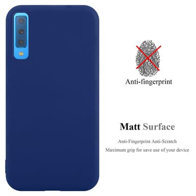 Deksel Samsung Galaxy A7 2018 Silikon cover (blå)