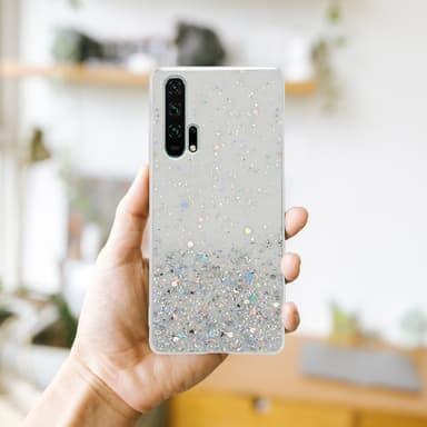 Honor 20 PRO Silikondeksel Glitter (gjennomsiktig)