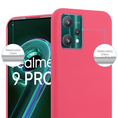 Deksel Realme 9 4G / 9 PRO+ Silikon cover (rød)