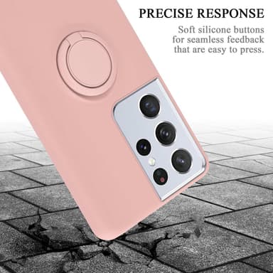 Deksel Samsung Galaxy S22 ULTRA Ring Case (rosa)