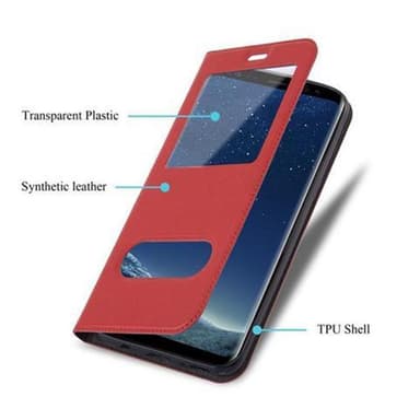 Samsung Galaxy S8 lommebokdeksel cover (rød)