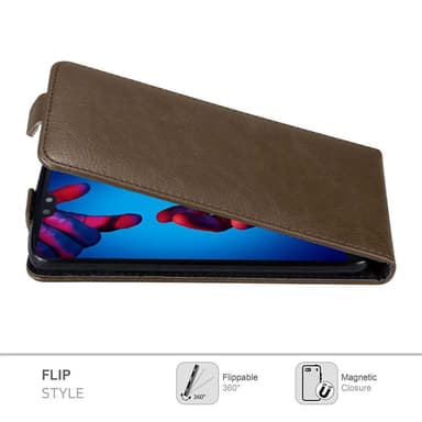 Huawei P20 deksel flip cover (brun)