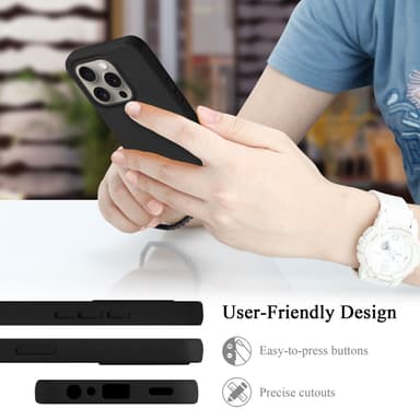 iPhone 16 PRO silikondeksel case (svart)