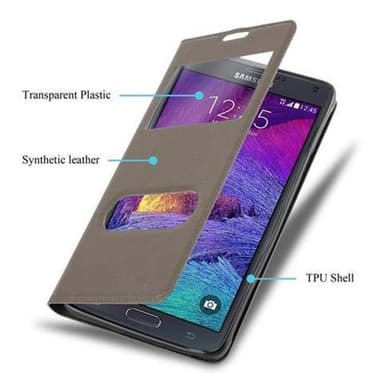 Samsung Galaxy NOTE 4 lommebokdeksel cover (brun)