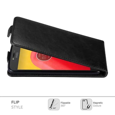 Motorola MOTO C deksel flip cover (svart)