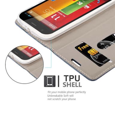 Motorola MOTO G2 lommebokdeksel etui (blå)