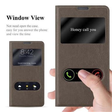Samsung Galaxy NOTE 4 lommebokdeksel cover (brun)