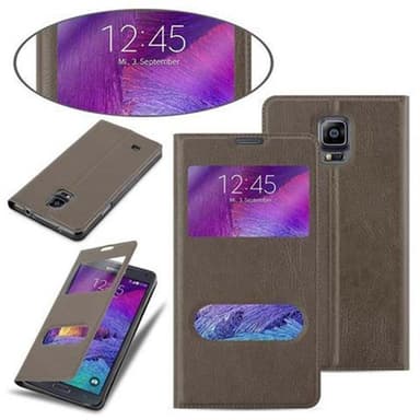 Samsung Galaxy NOTE 4 lommebokdeksel cover (brun)