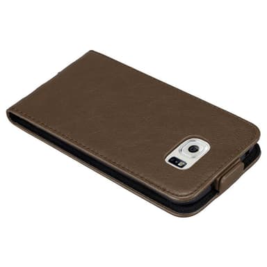 Samsung Galaxy S6 EDGE deksel flip cover (brun)