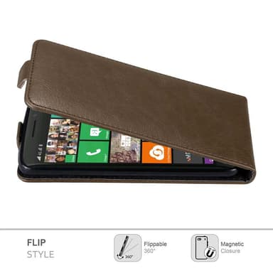 Nokia Lumia 929 / 930 deksel flip cover (brun)