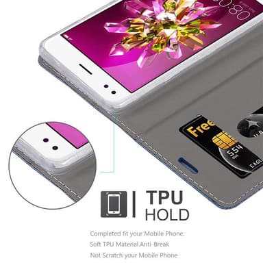 Huawei Enjoy 7 lommebokdeksel etui (blå)