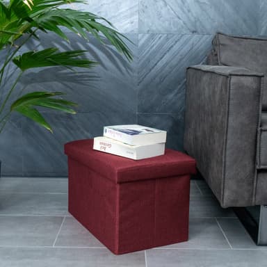 Sammenleggbar Krakk 49x30x30 cm Fotstøtte (rød)
