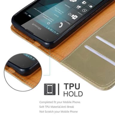 Nokia Lumia 550 lommebokdeksel etui (brun)