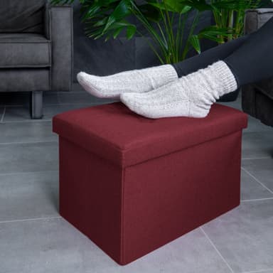 Sammenleggbar Krakk 49x30x30 cm Fotstøtte (rød)