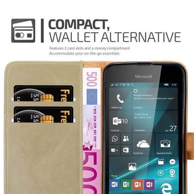 Nokia Lumia 550 lommebokdeksel etui (brun)