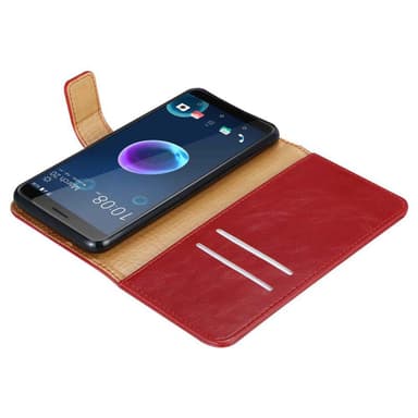 HTC Desire 12 lommebokdeksel etui (rød)