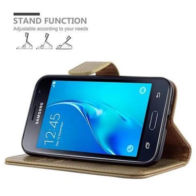 Samsung Galaxy J1 2016 lommebokdeksel etui (brun)