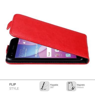 Huawei Y6 PRO 2017 deksel flip cover (rød)