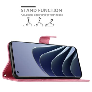 OnePlus 10 PRO 5G lommebokdeksel Blomster (rosa)