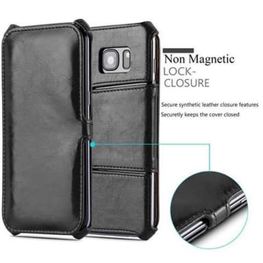 Samsung Galaxy S7 EDGE lommebokdeksel case (svart)