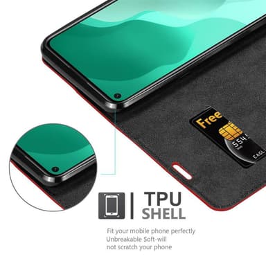 Huawei NOVA 7 SE lommebokdeksel case (rød)