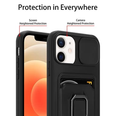 iPhone 12 Deksel case (Svart)