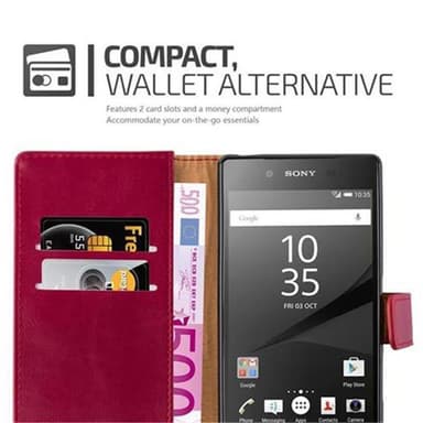 Sony Xperia Z5 lommebokdeksel etui (rød)