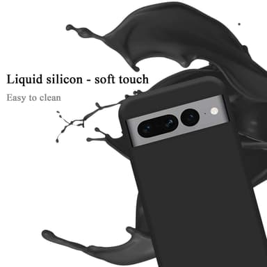 Google PIXEL 7 PRO silikondeksel case (Svart)